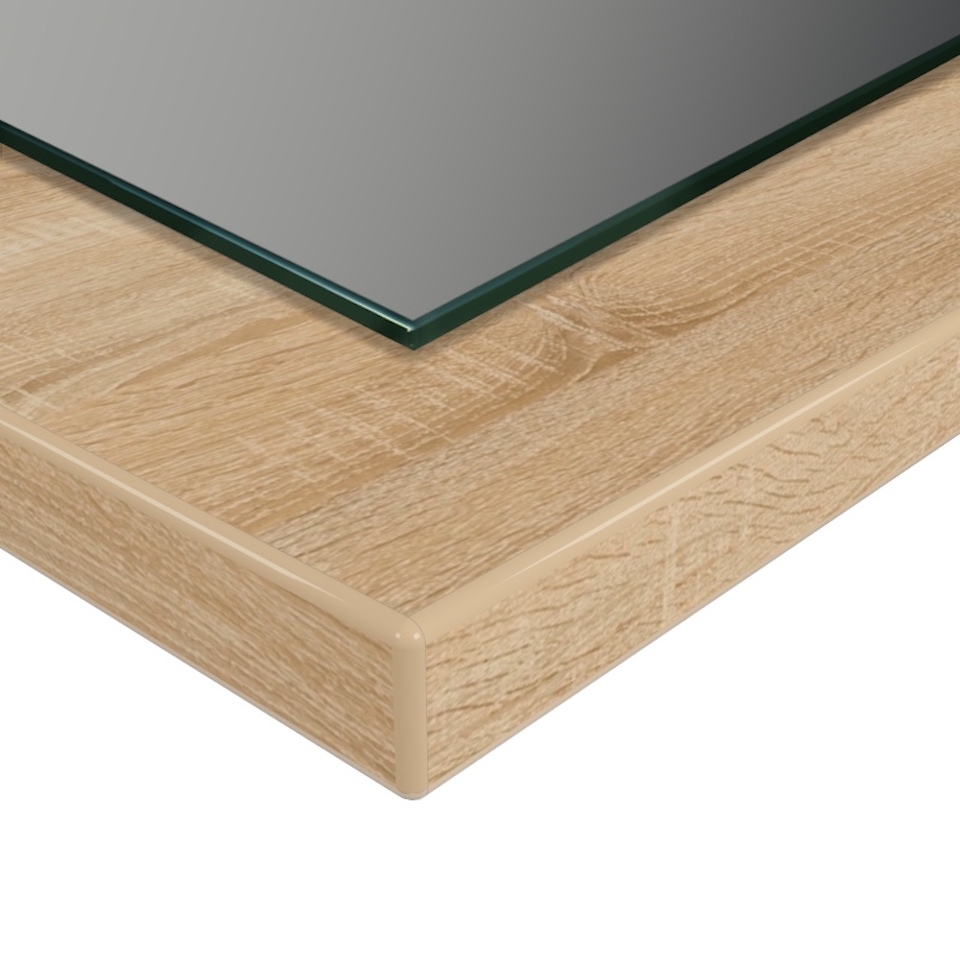 Wandspiegel Anina auf dekorativen Holzplatte im modernen Stil mit elegantem Rahmen und Befestigung