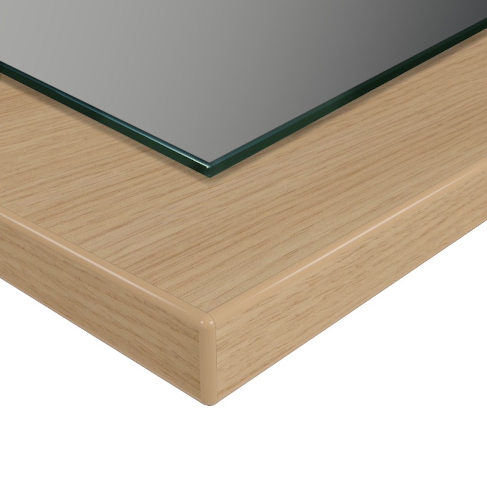 Wandspiegel Anina auf dekorativen Holzplatte im modernen Stil mit elegantem Rahmen und Befestigung