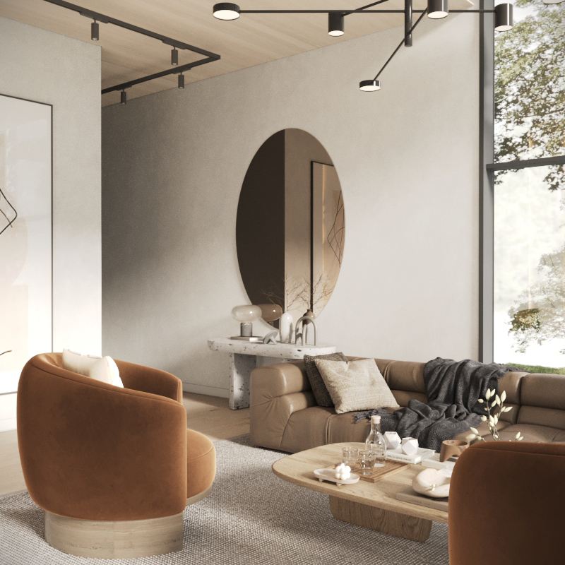 Rahmenloser Spiegel Bronze - Oval