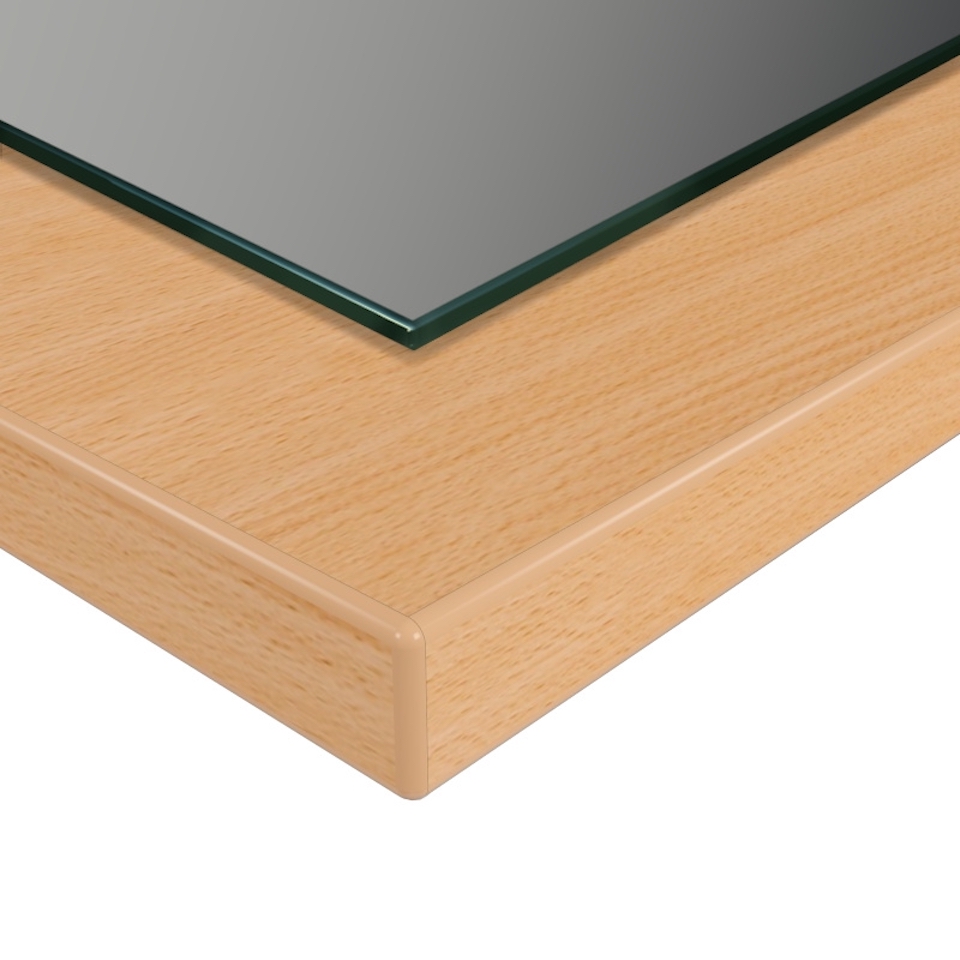Wandspiegel Anina auf dekorativen Holzplatte im modernen Stil mit elegantem Rahmen und Befestigung