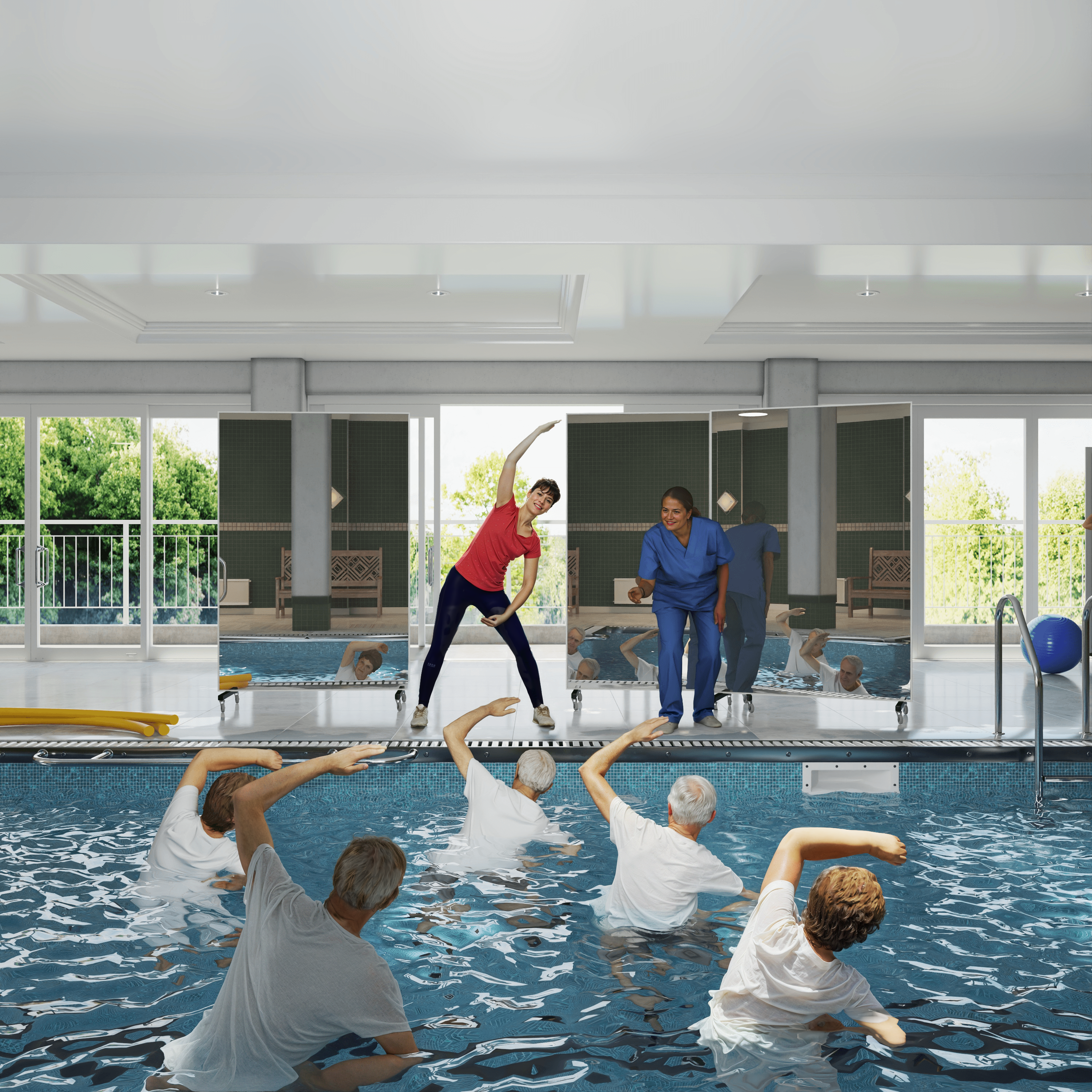 Rollbarer Therapiespiegel