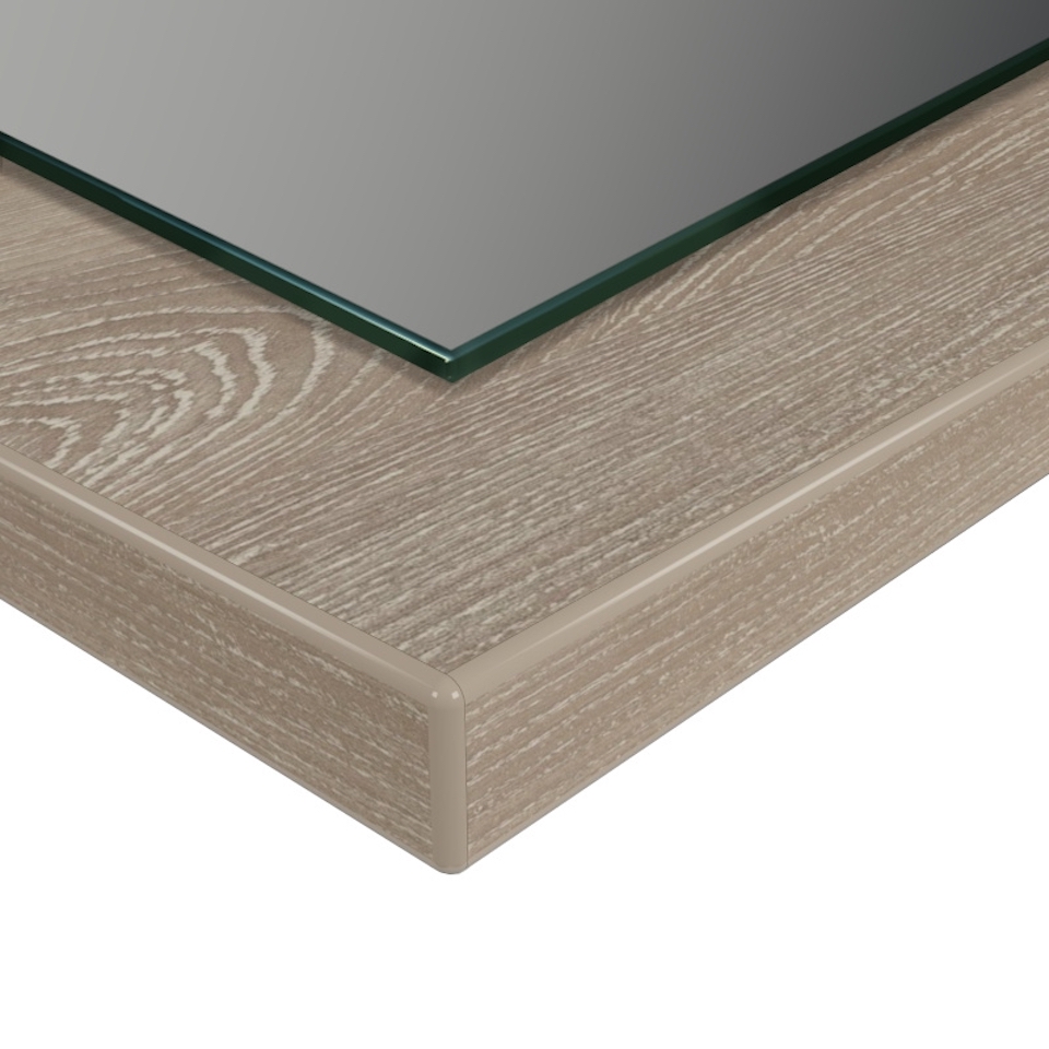 Wandspiegel Anina auf dekorativen Holzplatte im modernen Stil mit elegantem Rahmen und Befestigung